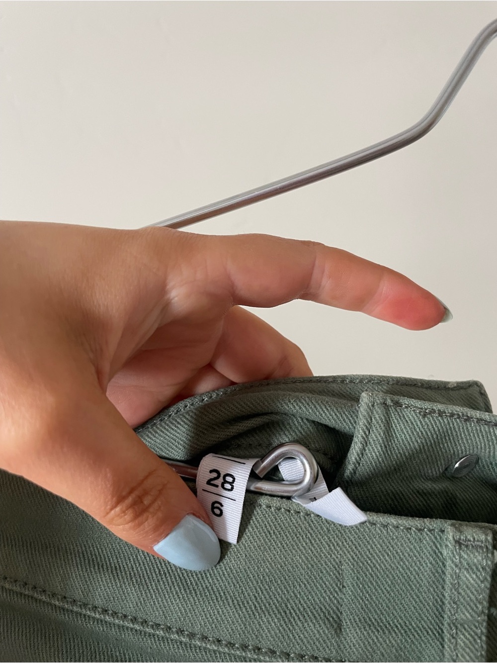 LOFT Olive Green Wide-Leg Cargo Jeans - Picture 4 of 4